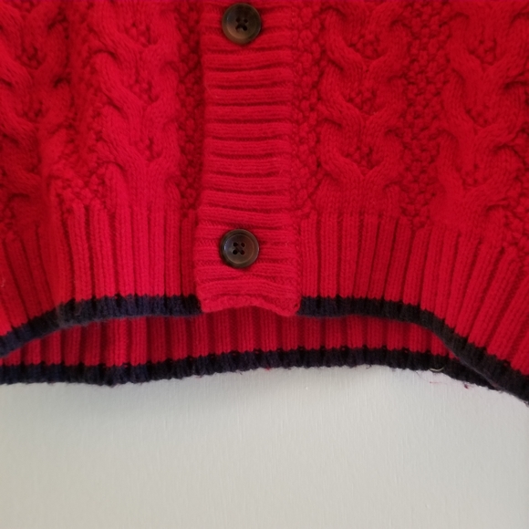 Janie and Jack Boys Cable Knit Shawl Collar Cardigan Sweater Size 3 - Picture 5 of 10